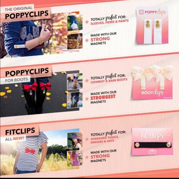 Hydrangea Fit Clips Poppy Clips - Picture 5 of 5